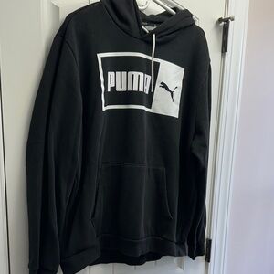 Puma Black and White Logo Hoodie